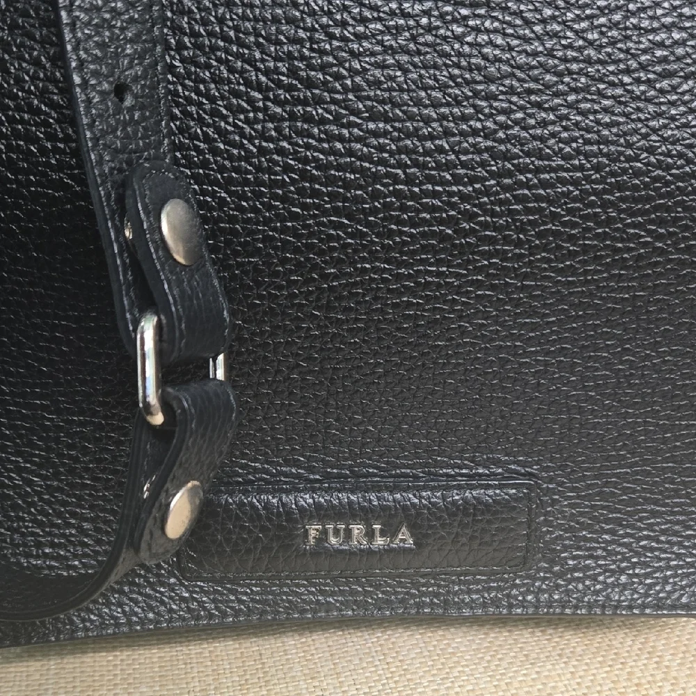 Furla Black Messenger Bag  EUC